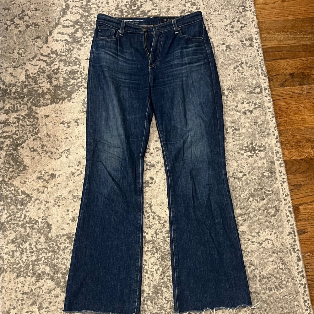 Ag Adriano Goldschmied Dark Indigo Flare Jeans